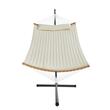 Hamac cu suport otel si perna, matlasat, pentru 2 persoane, max 217 kg, 3760 x 987 x 1050 mm, Bej