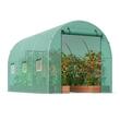 Sera pentru flori si legume, Cadru otel galvanizat, 292x196x190 cm, 6 ferestre, 140 g/cm³ PE, Velcro, verde