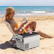 Cutie frigorifica cu compresor, 2 zone de racire, 12/24 V DC, 110-240 V AC, capacitate 32 l, -20 ℃ pana la 20 ℃, 388 x 695 x 352 mm