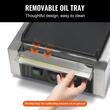 Grill Panini, Profesional, suprafata de gatit Neteda/Striata 230x225 mm, Otel inoxidabil, Temperatura de incalzire 50-300 °C