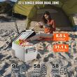 Cutie frigorifica cu compresor, 2 zone de racire, 12/24 V DC, 110-240 V AC, capacitate 32 l, -20 ℃ pana la 20 ℃, 388 x 695 x 352 mm