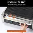 Grill Panini, Profesional, suprafata de gatit Striata 230 x 345 mm, Otel inoxidabil, Temperatura de incalzire 50-300 °C
