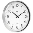 Ceas de perete, mecanism quartz, Teesa, diametru 25 cm, Alb, 1 x AA, Aluminiu/Sticla