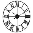 Ceas metalic de perete, Vivatechnixx mecanism quartz, diametru 60 cm, Negru, 1 x AA