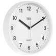 Ceas de perete, mecanism quartz, diametru 20 cm, Alb, 1 x AA