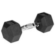 Set 2 gantere din fonta cauciucata 2 x 5 Kg