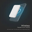 Powerbank super-slim, 10000mAh, Incarcare Wireless, 1xUSB, 1xUSB-C, Alb