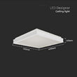 Plafoniera patrata cu led dimmabil, lumina naturala 4000K, 2450 lm, Alb, 24 W, dimensiune 400x400 mm