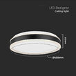 Plafoniera led dimmabil, lumina naturala 4000K, 2500 lm, Negru/Alb, 24 W, diametru 400 mm