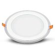 Panou led rotund incorporabil 18W, 4000k alb neutru, sticla, 1260 lm, diametru 198 mm