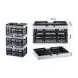 Set 3 cosuri pliabile pentru cumparaturi, 25 l, dimensiune 450 x 315 x 240 mm
