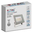 Proiector led 50 W, 6400K, IP65, 4300 lm, Aluminiu, Alb, dimensiuni 180 x 27 x 150 mm
