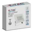 Proiector led 200 W, 6400K, IP65, 17600 lm, Aluminiu, Alb, dimensiuni 400x3 x333 mm