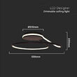 Plafoniera led, 5330 lm, 54W, 4000K, 520 x 200 mm, Aluminiu, Negru