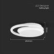 Plafoniera led, 4050 lm, 38W, 4000K, 450 x 50 mm, Aluminiu, Alba