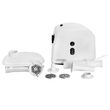 Masina de tocat carne cu accesorii carnati si Kebbe, 1500 W, Alb, 3 site, 1 kg/min, 29 x 25 x 25 cm