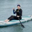 Paddleboard gonflabil extra lat, dimensiuni 3353×838×152 mm, Aripa centrala detasabila si glisabila, Pompa, geanta
