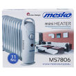 Mini Calorifer electric cu ulei, Alb, 11 elementi, Termostat reglabil, 1200 W, dimensiune 42 x 11 x 38.5 cm