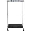Organizator scule si unelte pentru gradina/garaj, Otel/PP, 4 x roti, 1243 x 508 x 660 mm, Tava, 24 carlige