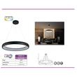 Pendul led 30 W, 21800 lm, 180-240V, Negru, IP20, 120 x 40 cm, Aluminiu/Otel/Silicon