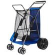 Carucior pentru plaja, Capacitate 75 kg, Cu geanta frigorifica, suport umbrela si scaune