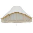 Cort iurta 4 sezoane glamping, 6 x 4 x 3.1 m, Capacitate 10-12 persoane, ferestre plasa, panza respirabila, bej, orificiu cos soba