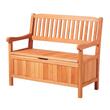 Banca de exterior cu dulap depozitare, Lemn brad, Maro, max 325 kg, 985 × 407 × 255 mm