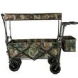 Carucior pliabil pentru gradina, camping, 98.5x54.3x98.5 cm, Capacitate 100 kg, Otel/Nylon, Camuflaj Verde/Maro