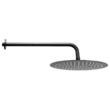 Set de dus, Montaj incastrat, Inox, Negru mat, Cap dus rotund 305 mm, Dimensiune 550 x 300 x 140 mm