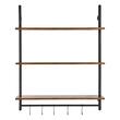 Raft metalic cu 3 x polite incluse din lemn, Vivatechnix Industrial, 800 x 245 x 965 mm