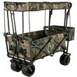 Carucior pliabil pentru gradina, camping, 98.5x54.3x98.5 cm, Capacitate 100 kg, Otel/Nylon, Camuflaj Verde/Maro