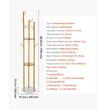 Cuier metalic, Inaltime 170 cm, Auriu, 9 agatatori, Baza piatra