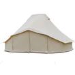 Cort iurta 4 sezoane glamping, 6 x 4 x 3.1 m, Capacitate 10-12 persoane, ferestre plasa, panza respirabila, bej, orificiu cos soba