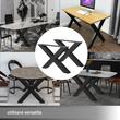Set 2 picioare pentru mese, Vivatechnix X Industrial, Otel, 71x79 cm, max 1000 kg, reglaj pentru stabilitate