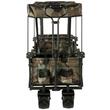 Carucior pliabil pentru gradina, camping, 98.5x54.3x98.5 cm, Capacitate 100 kg, Otel/Nylon, Camuflaj Verde/Maro