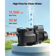 Pompa pentru piscine supraterana, Filtru detasabil, Debit 11100 l/h, Inaltime max 10 m, putere 400 W, IPX5