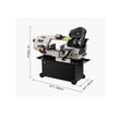 Fierastrau cu banda pentru metal, 1.1 kW, Lungime banda 2362 mm, 0° la 45, 4 viteze reglabile, Viteza maxima 65 m/min, Baza fixa