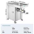 Masina electrica de tocat carne, Industriala, nr.42, lame inox, 4000W, 220V/50Hz, Accesoriu carnati, Capacitate 16 kg/min