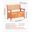 Banca de exterior cu dulap depozitare, Lemn brad, Maro, max 325 kg, 985 × 407 × 255 mm