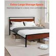 Cadru pat cu platforma metalica, 2135 x 1535 x 990 mm, capacitate max 454 kg