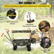 Carucior pliabil pentru gradina, camping, 98.5x54.3x98.5 cm, Capacitate 100 kg, Otel/Nylon, Camuflaj Verde/Maro
