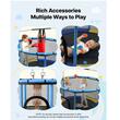 Mini trambulina pentru copii, max 60 kg, Diametru 150 cm, accesorii mingi, inele