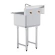 Chiuveta comerciala Inox, Baterie inclusa central, Protectie anti-stropire, capacitate cuva 60 l, dimensiune 533.4x457x1041 mm