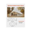 Cort iurta 4 sezoane glamping, 6 x 4 x 3.1 m, Capacitate 10-12 persoane, ferestre plasa, panza respirabila, bej, orificiu cos soba