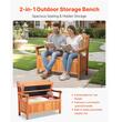 Banca de exterior cu dulap depozitare, Lemn brad, Maro, max 325 kg, 985 × 407 × 255 mm