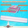 Saltea gonflabila pentru antrenament,Fitness, Yoga,gimnastica, Pompa inclusa, Lungime 6 m, Geanta transport, Roz/Alb