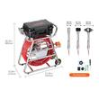 Camera inspectie endoscop, Monitor mare color HD 10.1”, Lungime cablu 100 m, IP68, 12xLed, unghi 145°, Zoom digital 3x