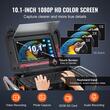 Camera inspectie endoscop, Monitor mare color HD 10.1”, Lungime cablu 100 m, IP68, 12xLed, unghi 145°, Zoom digital 3x
