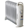 Mini Calorifer electric cu ulei, Alb, 11 elementi, Termostat reglabil, 1200 W, dimensiune 42 x 11 x 38.5 cm