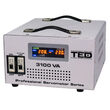 Stabilizator de tensiune automat, 3100 VA, 140-260V, unda sinusoidala pura, servomotor, 2 x Schuko, Afisaj LED